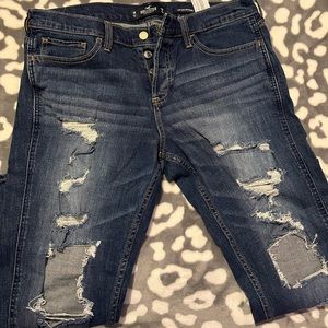 Hollister low rise boyfriend ankle jeans